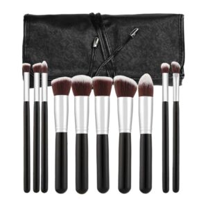 MIMO 10 Pcs Makeup Brush Set - Black