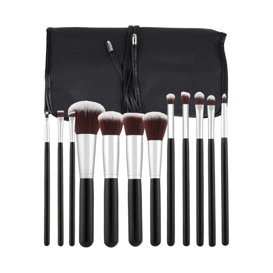 MIMO 12 Pcs Makeup Brush Set - Black