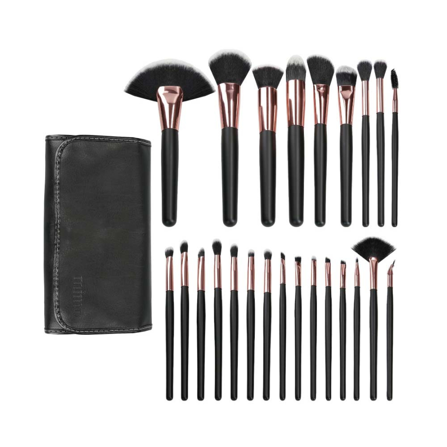 MIMO 24 Pcs Makeup Brush Set - Black